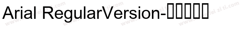 Arial RegularVersion字体转换